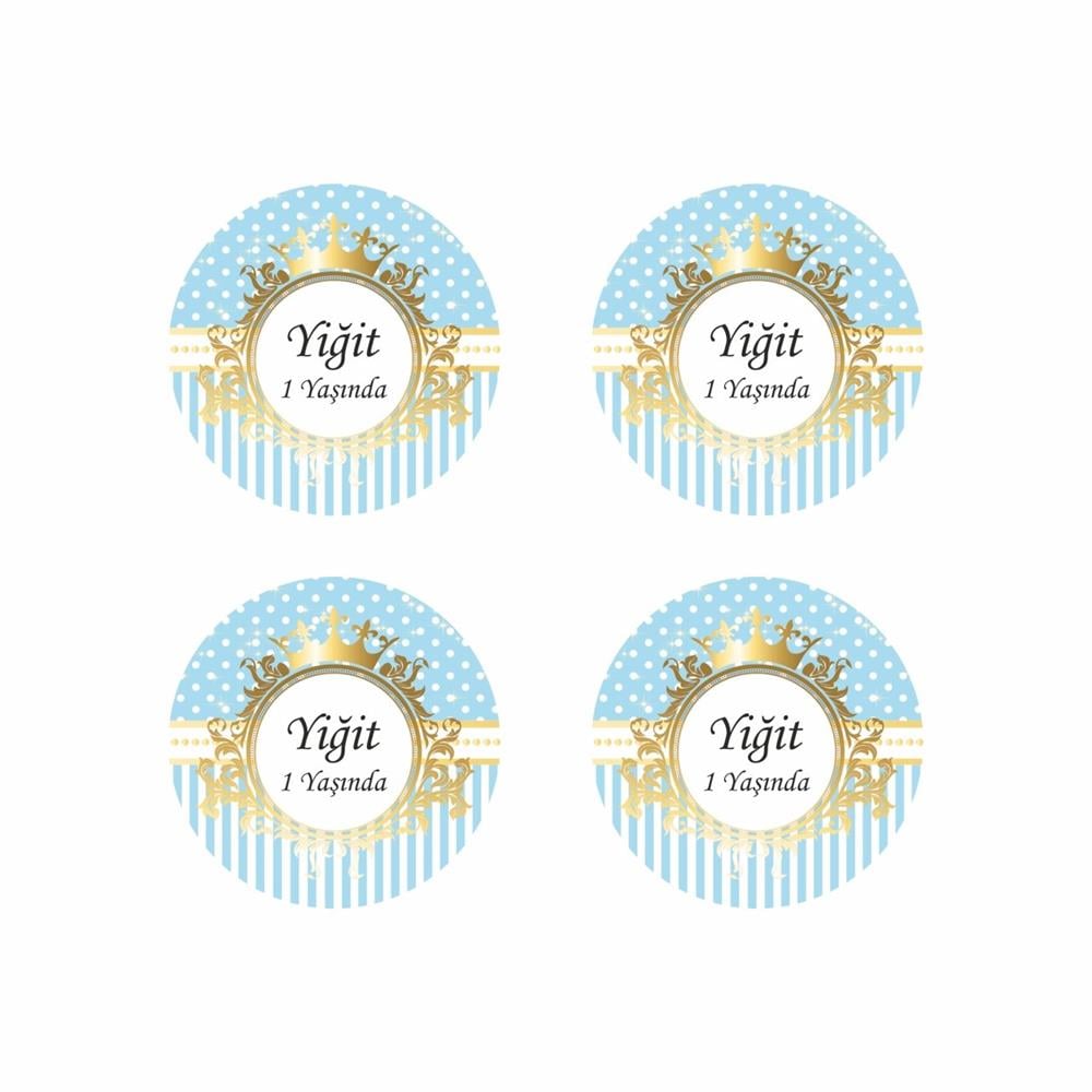 Yapışkanlı Sticker- 4 Cm 20 Adet