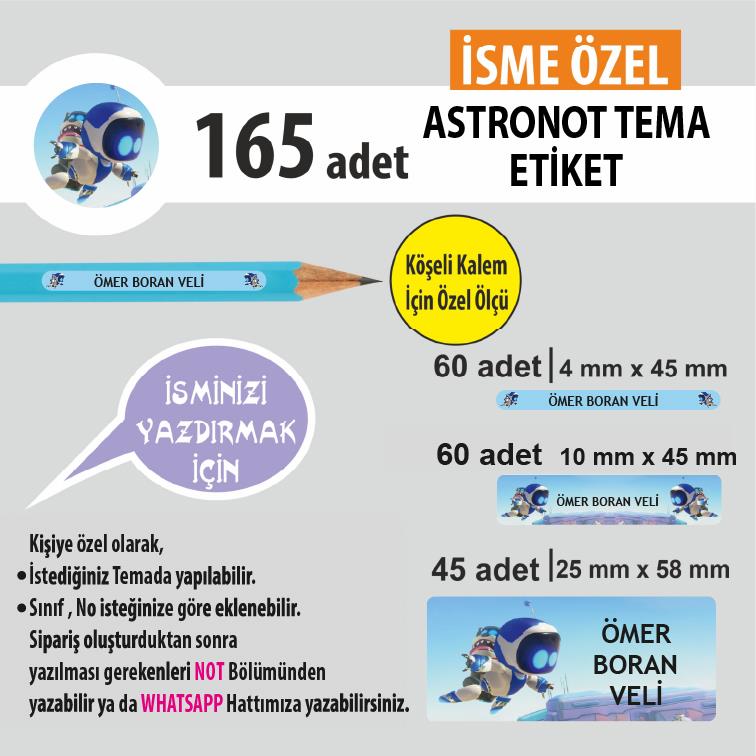 ASTRONOT TEMA OKUL ETİKETİ