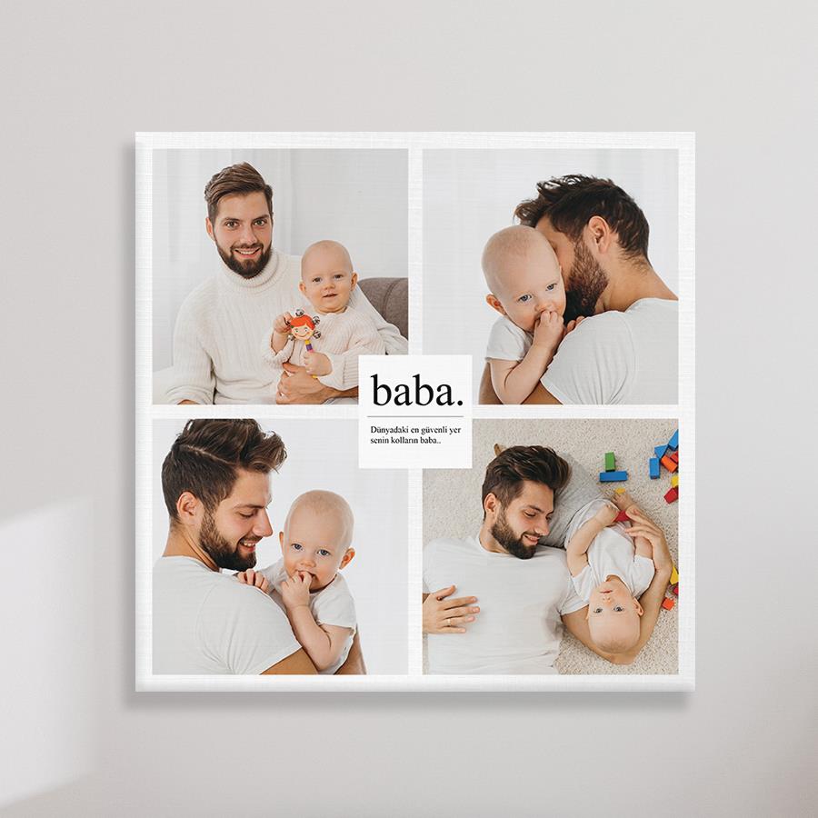 Babalar Günü 50x50cm Kanvas Tablo