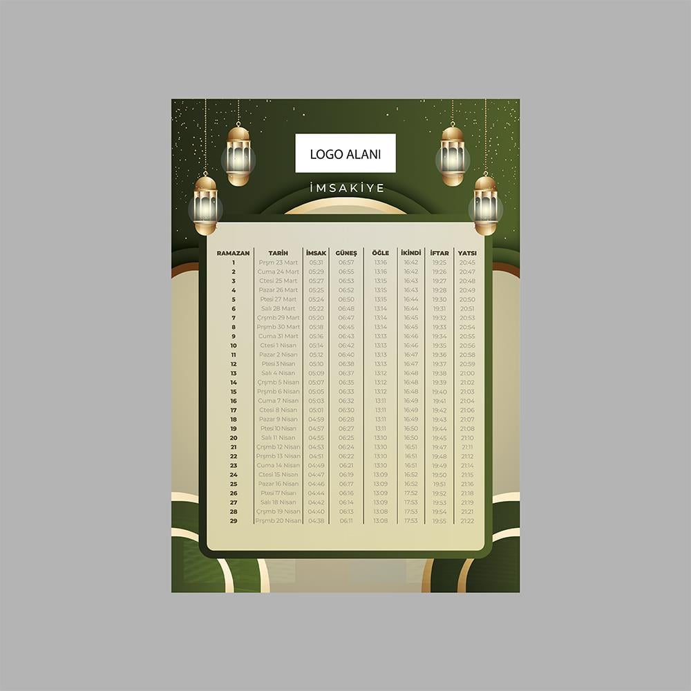 İmsakiye Tasarım 1