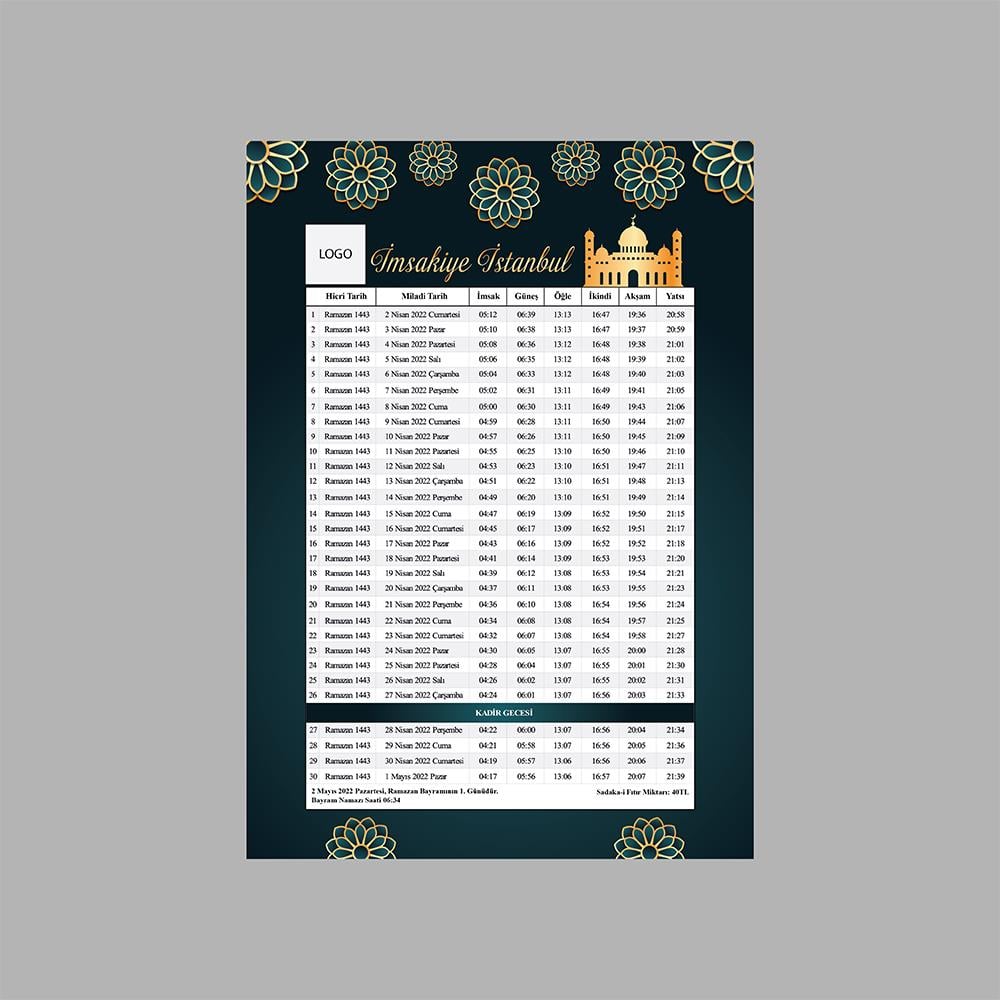 İmsakiye Tasarım 4