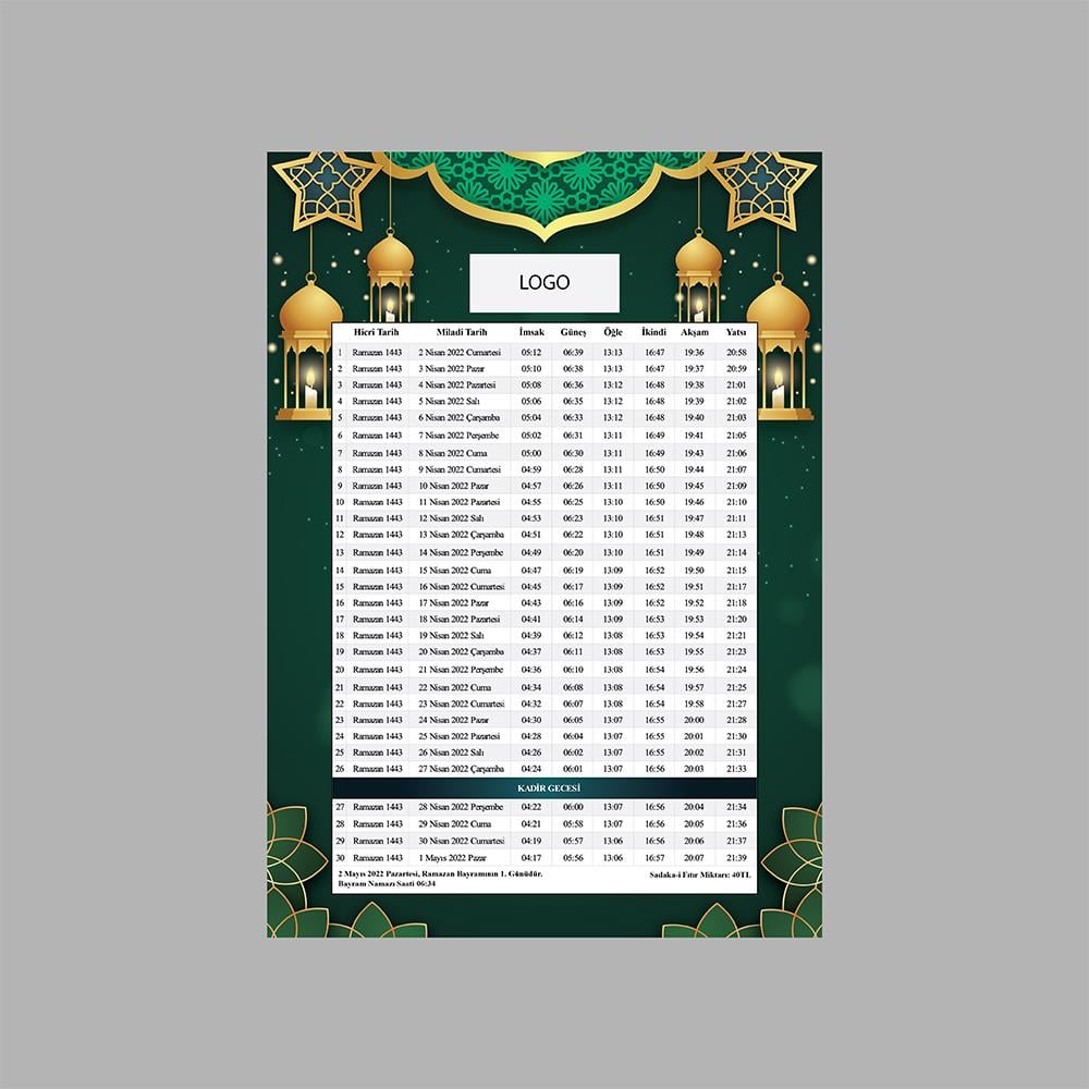 İmsakiye Tasarım 6