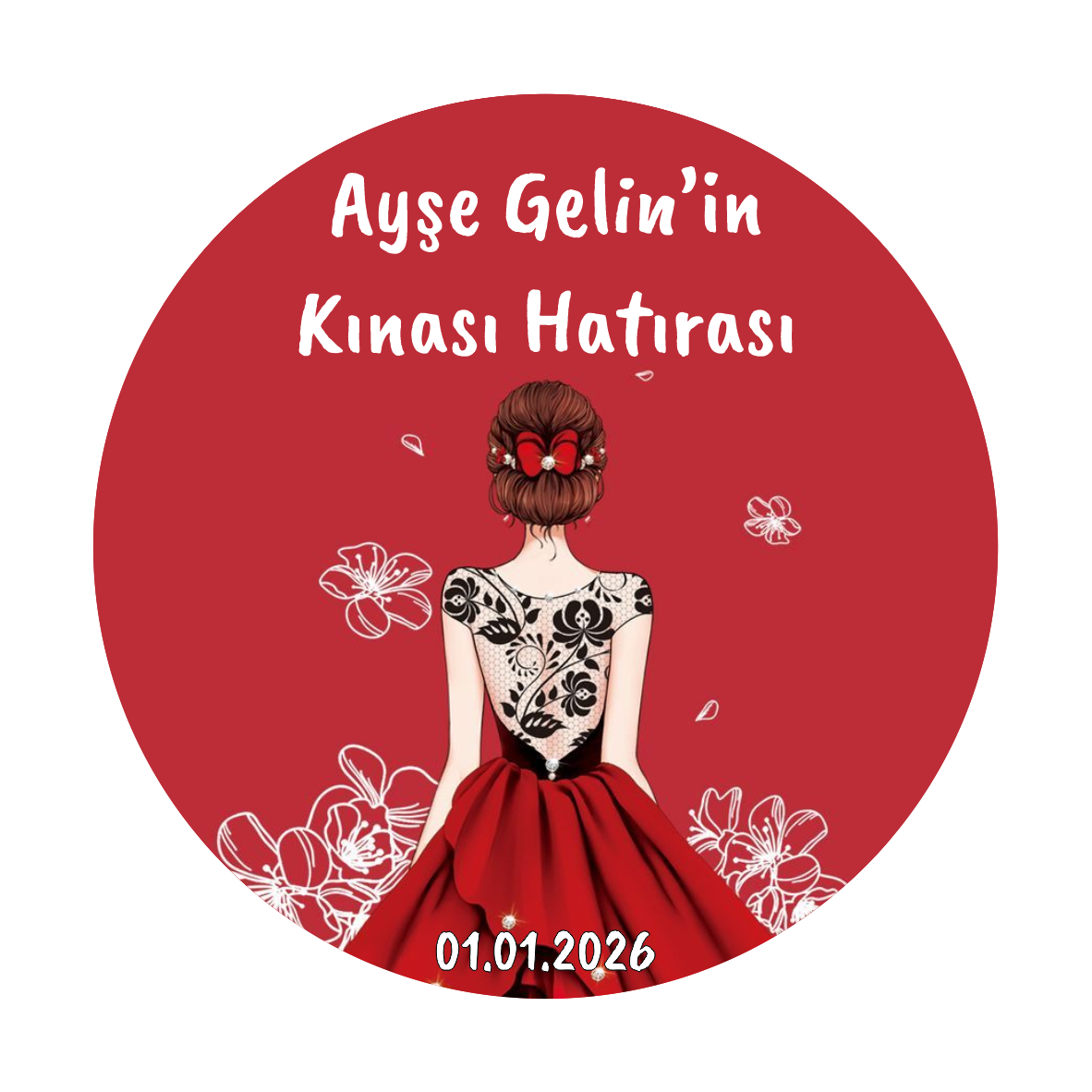 Kına Etiketi Model 1