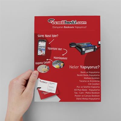 El İlanı Dijital Baskı ( 135gr.-170gr. / az adet seçenekli )
