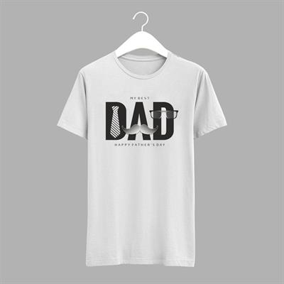 Siyah / Beyaz Tişört ( My Best Dad ) Yazılı