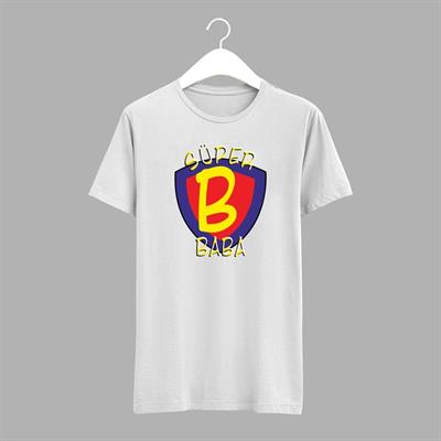 Siyah / Beyaz Tişört ( Süper Baba ) Yazılı