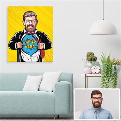 Süper Baba Kanvas Tablo