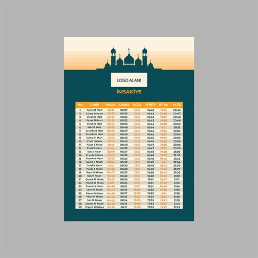 İmsakiye Tasarım 2