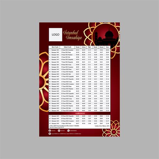 İmsakiye Tasarım 5