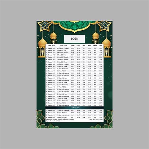 İmsakiye Tasarım 6