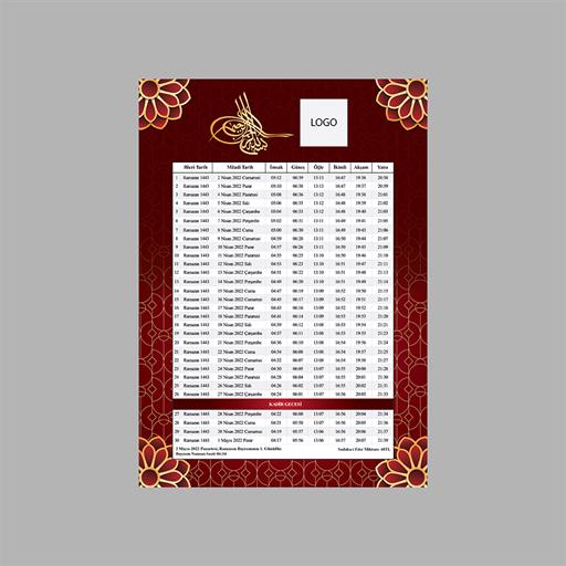 İmsakiye Tasarım 7