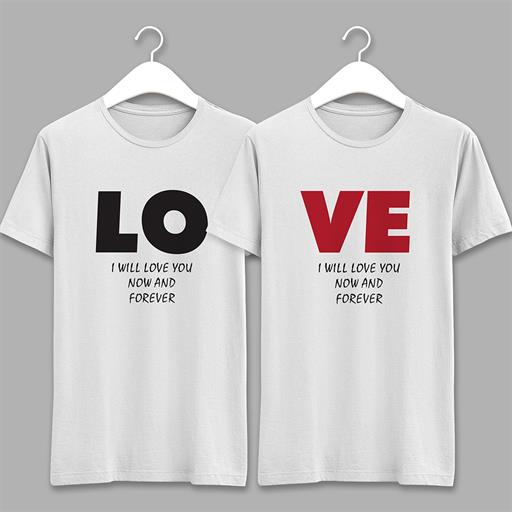 Sevgililer Günü 2'li Love Tişört