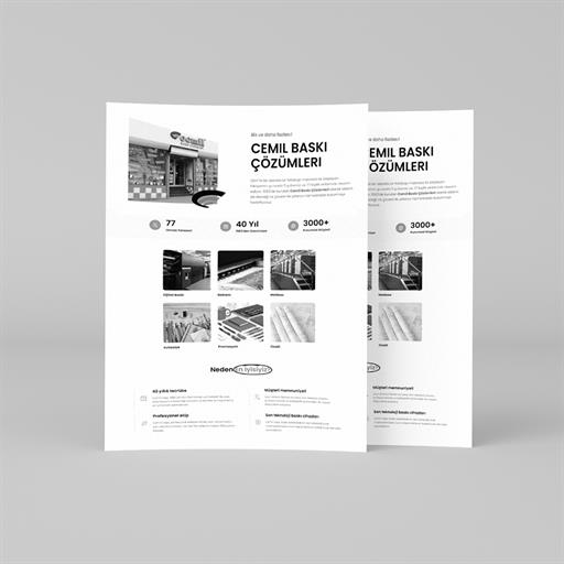 Siyah Beyaz Dijital Baskı