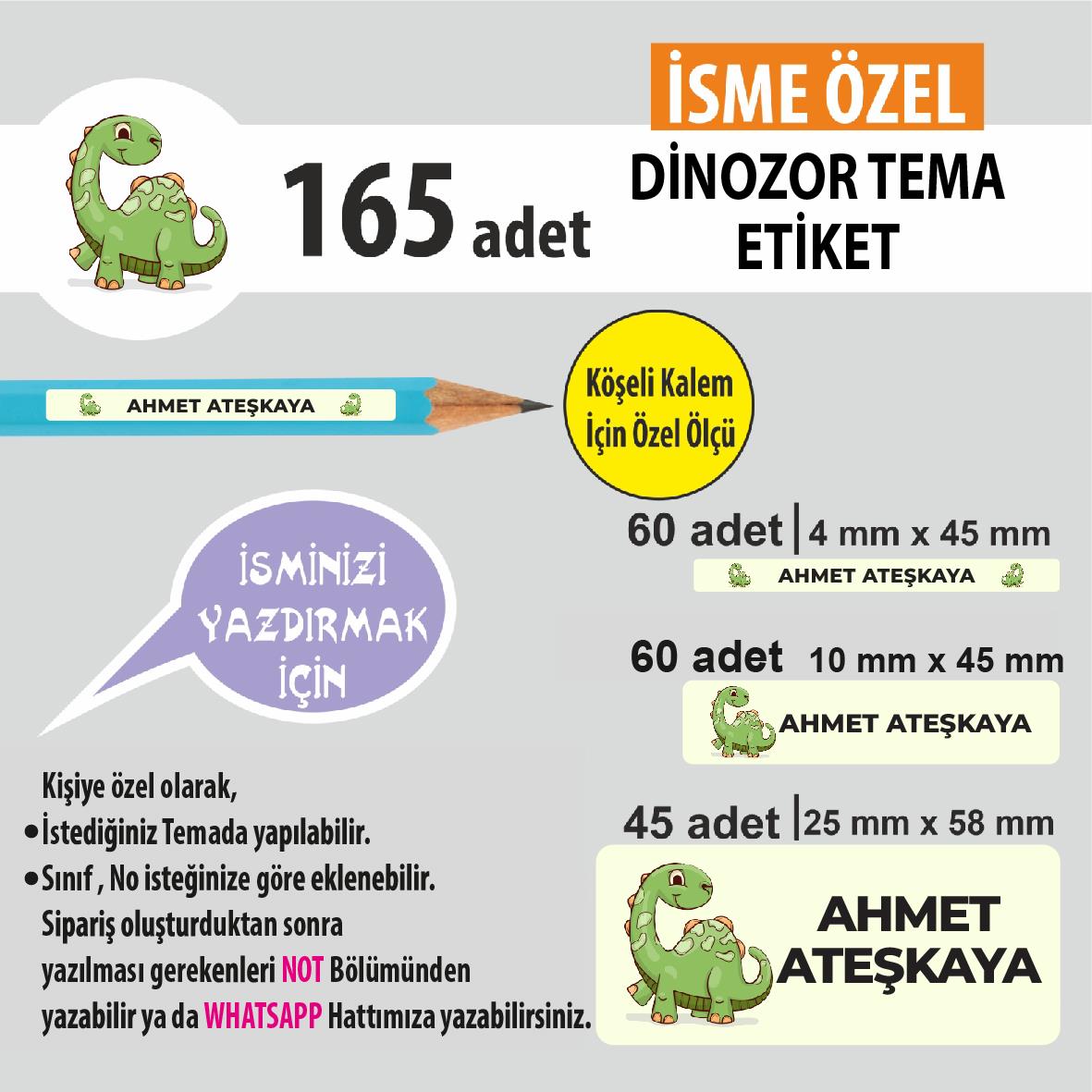 DİNAZOR TEMA OKUL ETİKETİ