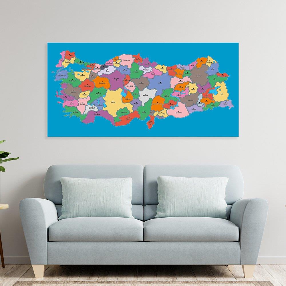 Pano Türkiye Haritası  ( 50 x 100 cm )