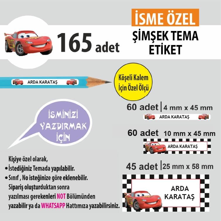 ŞİMŞEK TEMA OKUL ETİKETİ
