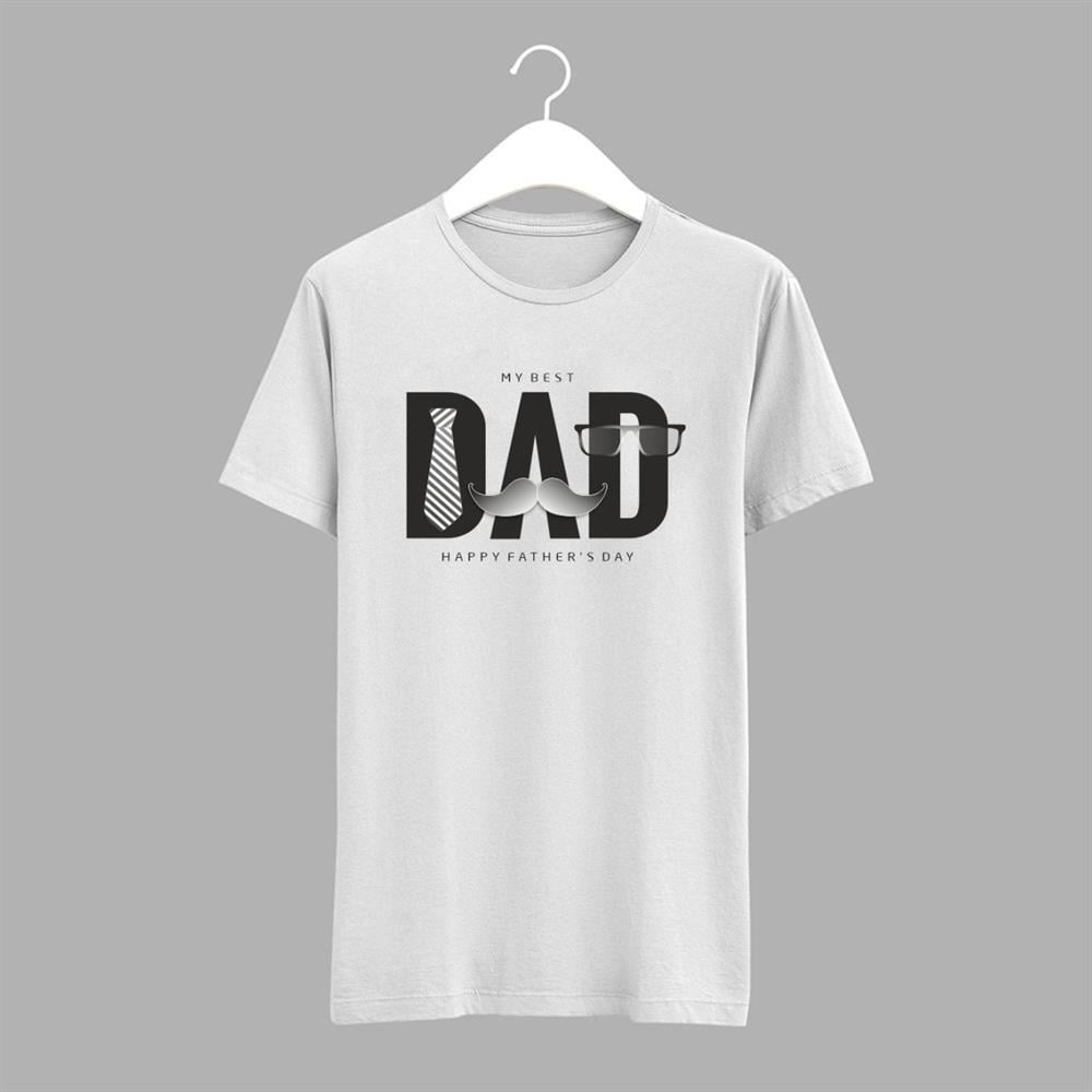 Siyah / Beyaz Tişört ( My Best Dad ) Yazılı