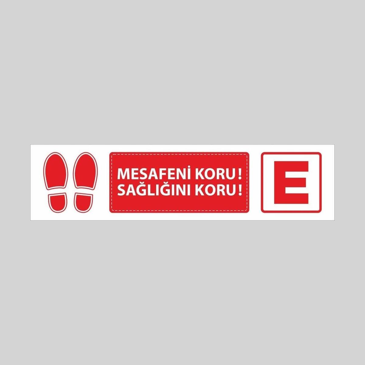 Yer Zemin Etiketi Model-13 (100 x 25 cm)