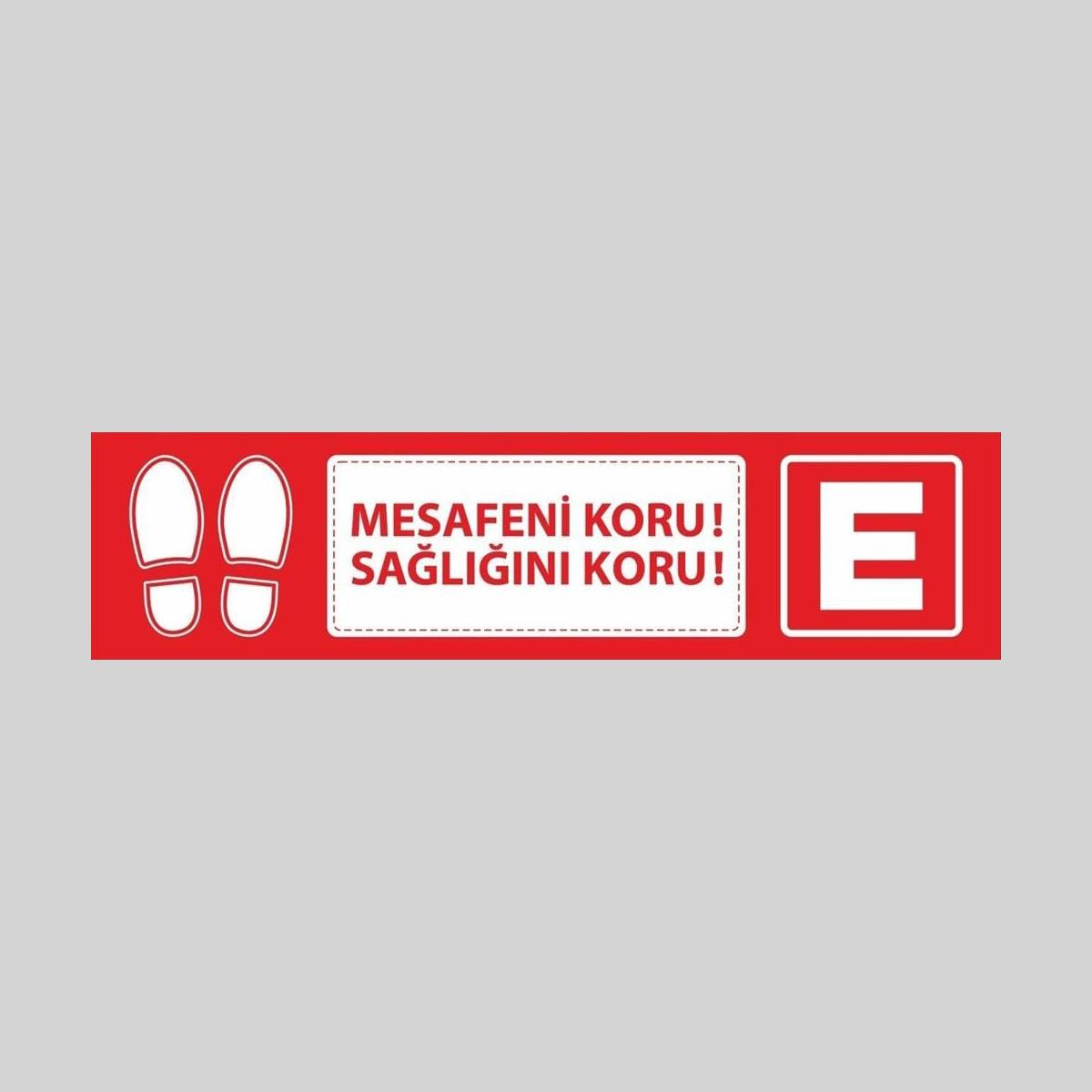 Yer Zemin Etiketi Model-14 (100 x 25 cm)