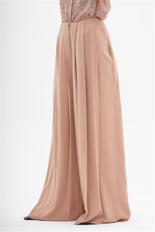 Dense Pleat Detailed Palazzo Pants