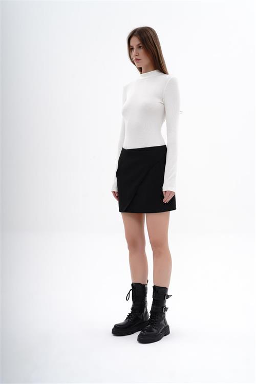 Long Sleeve Rib Body With Back Decollete