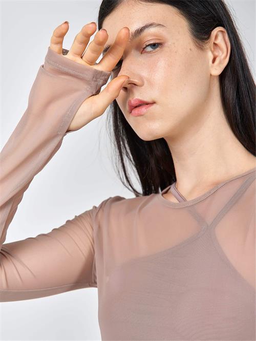 Wholesale Long Sleeve Top With Tulle