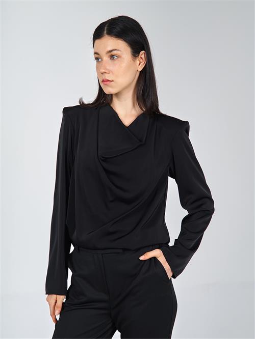 Wholesale Long Sleeve Waterfall Blouse