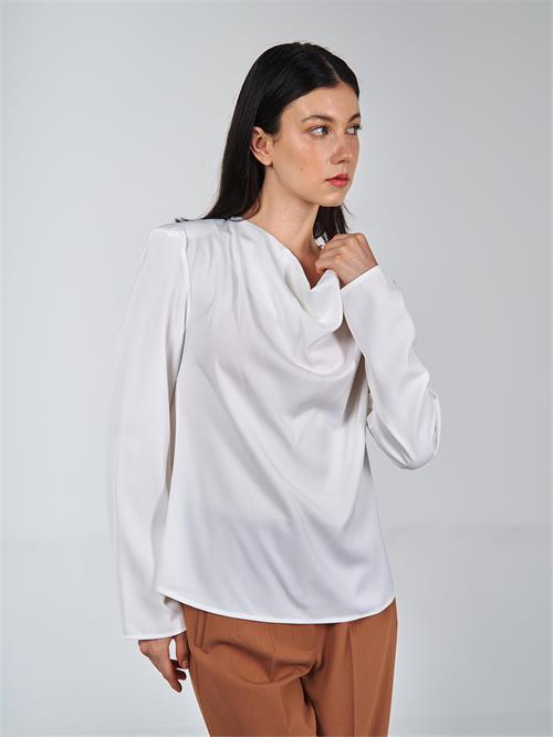 Wholesale Long Sleeve Waterfall Blouse