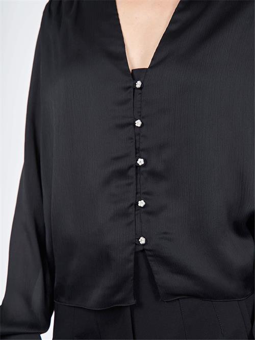 Wholesale Double Layered Long Sleeve Blouse