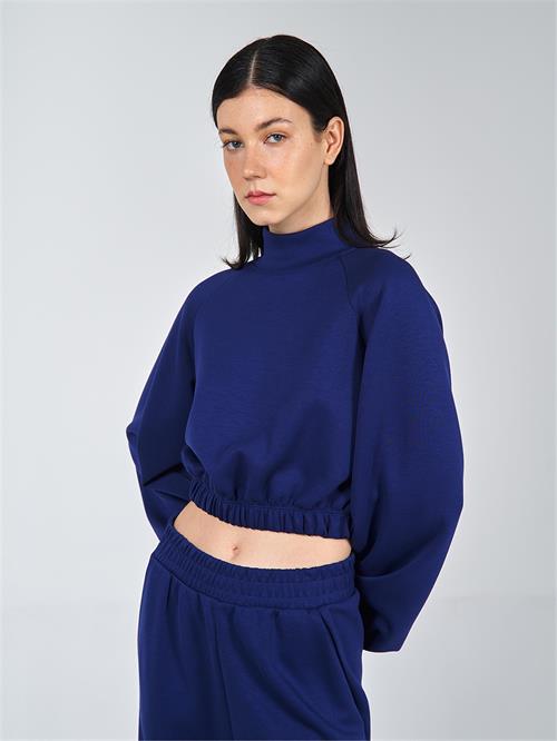 Wholesale Turtleneck Crop Oversize Sweatshirt