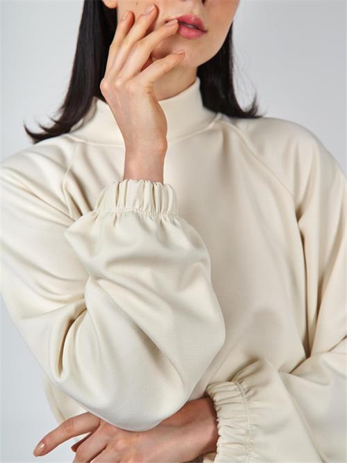 Wholesale Turtleneck Crop Oversize Sweatshirt