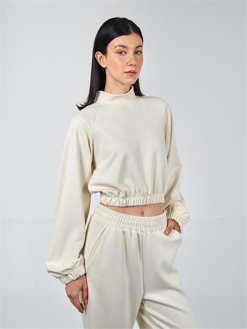 Wholesale Turtleneck Crop Oversize Sweatshirt