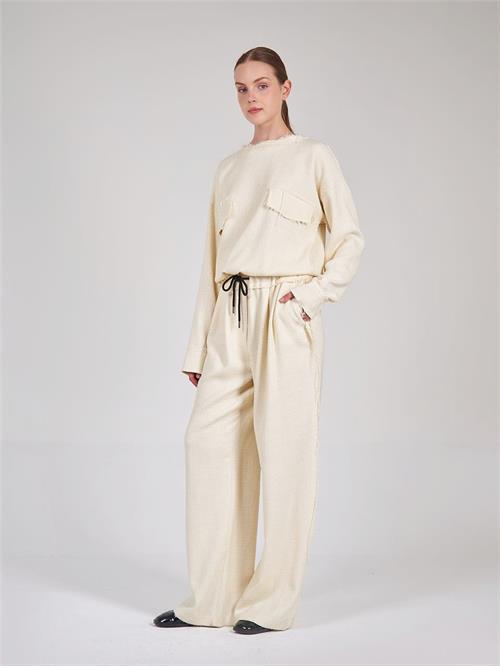 Wholesale CHANEL Fabric Pocket Detail Elastic Waist Blouse