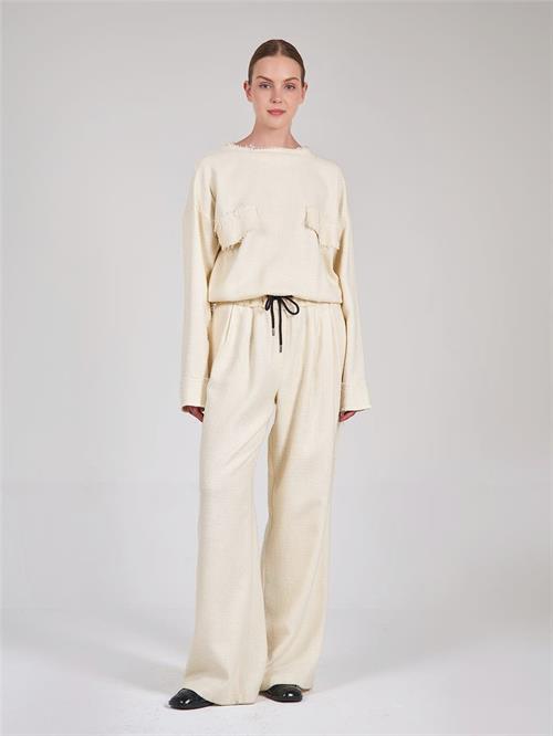 Wholesale CHANEL Fabric Pocket Detail Elastic Waist Blouse