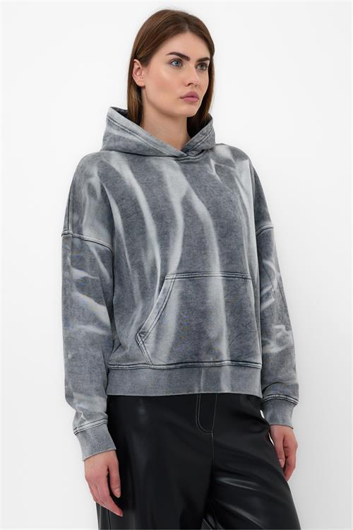 Hoodie With Washed Effect