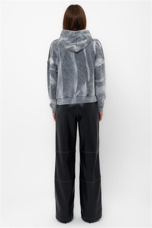 Hoodie With Washed Effect