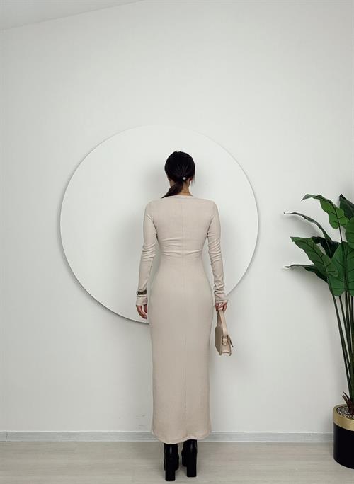 Wholesale Square-Neck Knitted Dress