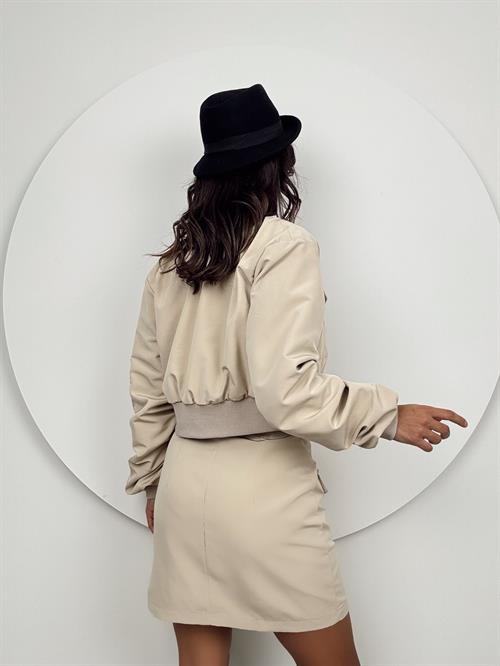 Wholesale Bomber Jacket and Mini Skirt Set