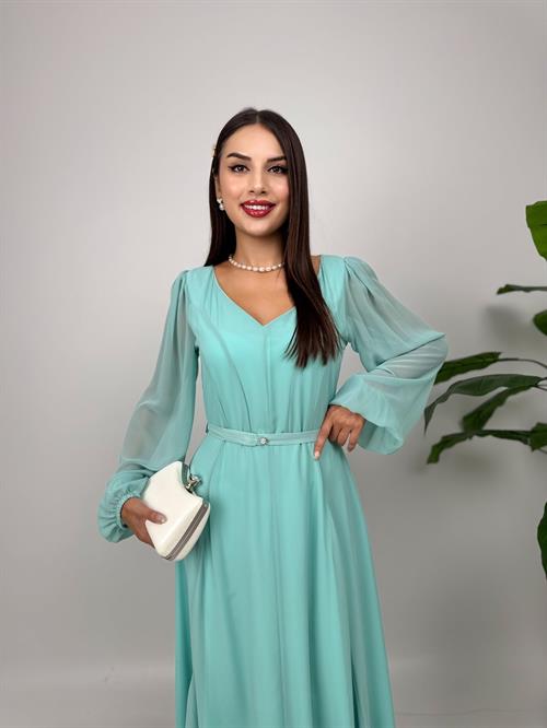 Wholesale Chiffon V Neck Dress