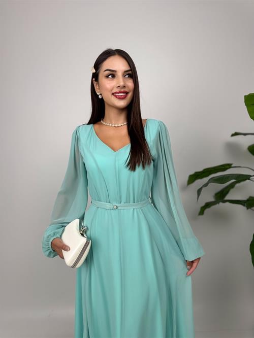 Wholesale Chiffon V Neck Dress