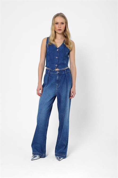 120451 AN-24 BUTTON UP DENIM VEST