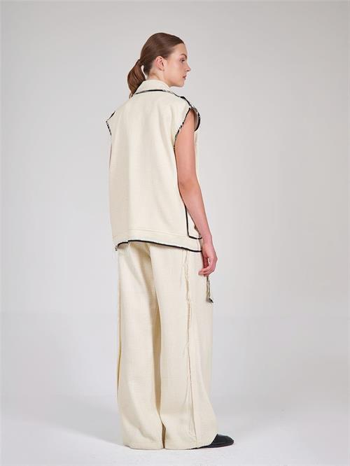 Wholesale CHANEL Fabric Oversized Vest with Destroyed Edges