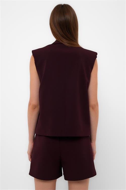 Wholesale Asymmetric Hem Oversize Double Breasted Vest