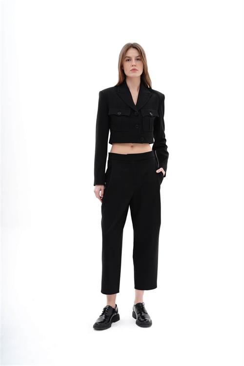 Wholesale Crop Jacket with Patch Pockets