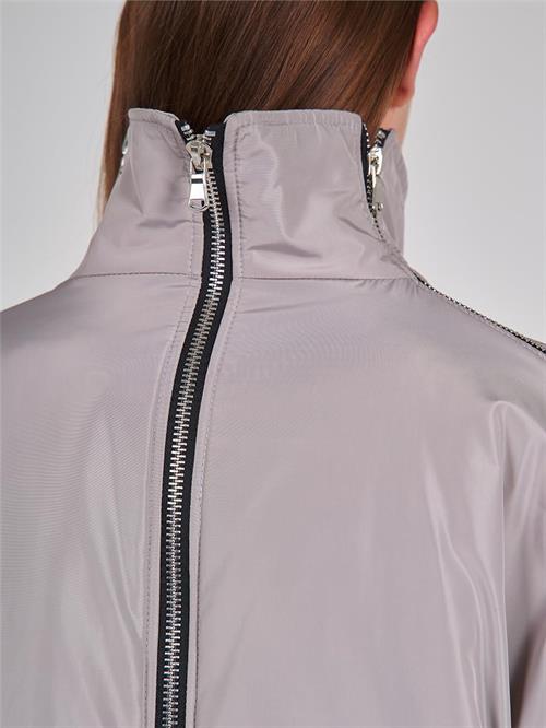 Wholesale Zippered Shoulder and Arm Detail Bomber Jacket