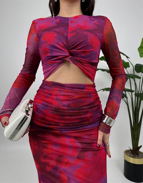 Wholesale Tulle Fabric Printed Dress