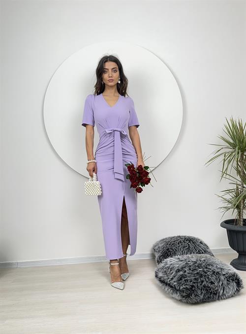 Wholesale Shirred Atlas Dress