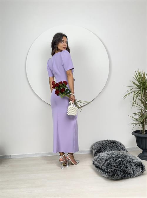 Wholesale Shirred Atlas Dress