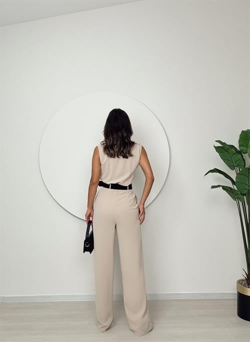 Wholesale Belt Detail Mango Model Jumpsuit