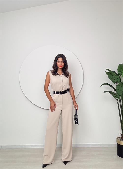 Wholesale Belt Detail Mango Model Jumpsuit